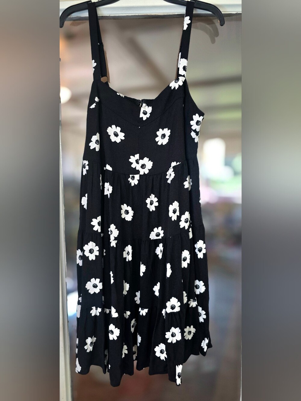 New Torrid Black Angel Floral Sweetheart Tiered Dress Sz 0 Plus Size Large
